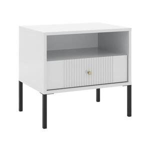 Noční stolek LUE 54x39 cm bílá/černá 5904804553869 obraz