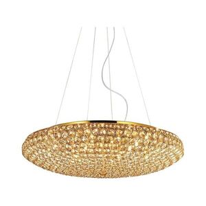 Ideal Lux - LED Křišťálový lustr na lanku KING 12xG9/3W/230V pr. 65 cm zlatá 088020 obraz