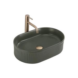 REA-U3611 - Umyvadlo na desku VANDA 31x49 cm keramika/tmavě zelená REA-U3611 obraz