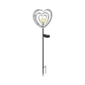Globo 36580 - LED Solární svítidlo LED/0, 06W/3V IP44 stříbrné srdce 36580 obraz