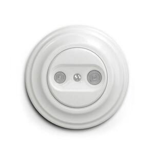 lap - Retro účastnická zásuvka TV+R (průběžná) s rámečkem sněhově bílá KA0151+KA0155 obraz