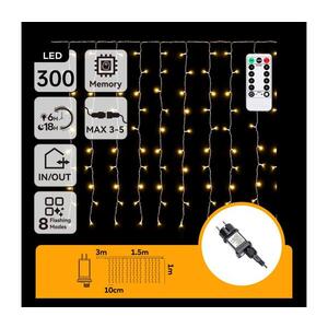 B.V. - LED Ven. ván. řetěz 300xLED/6W/230V/8 funkcí 3x1m IP44 tep bílá+DO B10303S7D obraz