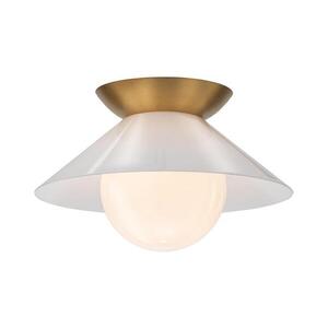 Elstead Quintiesse QN-SAUCER-FM-AB-OPAL - Stropní svítidlo SAUCER 1xE27/40W/230V zlatá QN-SAUCER-FM-AB-OPAL obraz