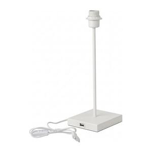 Stolní lampa s USB portem 1xE27/15W/230V bílá 0717 obraz