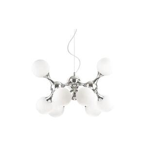 Ideal Lux - Lustr na lanku NODI 9xE14/28W/230V pr. 80 cm lesklý chrom/bílá 82059 obraz