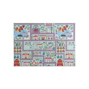 Multidecor Dětský koberec STELLA STREETS 120x170 cm tyrkysová/město 508438 obraz
