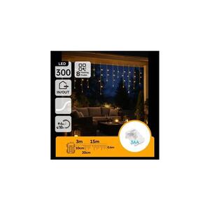 B.V. - LED Venkovní ván řetěz 300xLED/8 funkcí 3xAA 18x06m IP44 teplá bílá B10303K3Y obraz