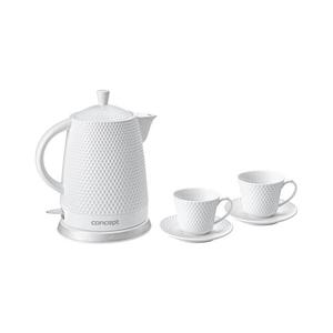 Concept RK0040-Rychlov. konvice 1, 5 l 1500W/230V bílá/keramika + 2x šál. s podš. rk0040 obraz