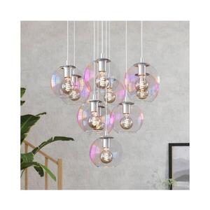 Eglo 901922 - Lustr na lanku ARISCANI 10xE27/60W/230V lesklý chrom/čirá 901922 obraz