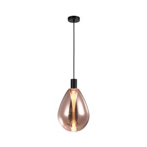 Lustr na lanku DENSO 1xG9/5W/230V pr. 20 cm měděná/černá 31-51356 obraz