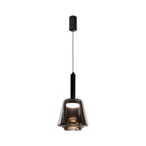 Lustr na lanku BUENO 1xGX53/9W/230V pr. 18 cm kouřová černá 31-50441 obraz