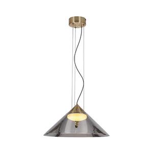 Lustr na lanku PRESTO 1xGX53/10W/230V pr. 34 cm zlatá/kouřová šedá 31-51073 obraz