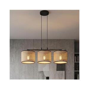 EMIBIG Lustr na lanku ECO 3xE27/15W/230V béžová/ratan 1654/3 obraz