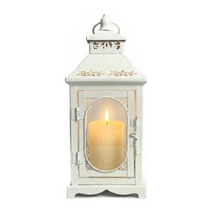 Estilo Home Dekorační lucerna ROSEHILL 27, 5 cm bílá 5905623254654 obraz