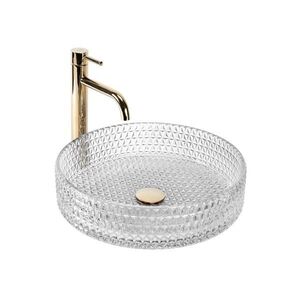 REA-U8881 - Umyvadlo na desku CRISTAL pr. 39 cm sklo/čirá REA-U8881 obraz