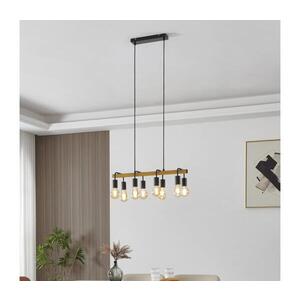 Eglo 43316 - Lustr na lanku ERRIBERA 8xE27/40W/230V dub/černá 43316 obraz