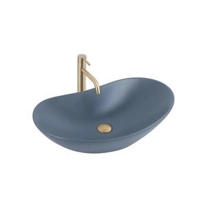 REA-U6373 - Umyvadlo na desku ROYAL 35, 5x61, 5 cm keramika/modrá REA-U6373 obraz