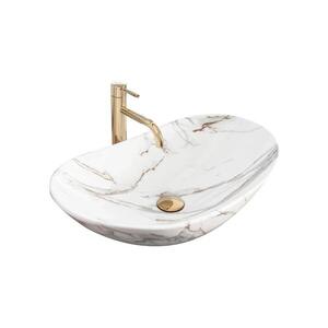 REA-U8548 - Umyvadlo na desku ROYAL 36x60, 5 cm keramika/dekor mramoru REA-U8548 obraz
