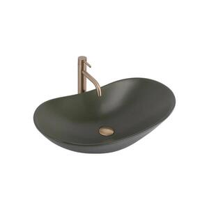 REA-U6372 - Umyvadlo na desku ROYAL 35, 5x61, 5 cm keramika/olivová REA-U6372 obraz