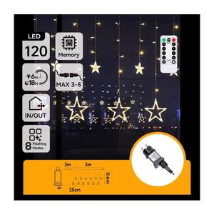 B.V. - LED Ven. ván. řetěz 120xLED/6W/230V/8 funkcí 3x0, 6m IP44 tep bílá+DO B10303S74 obraz
