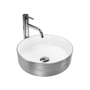 REA-U3304 - Umyvadlo na desku SAMI pr. 36 cm keramika/bílá/stříbrná REA-U3304 obraz