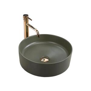 REA-U4567 - Umyvadlo na desku SAMI pr. 37 cm keramika/matná zelená REA-U4567 obraz