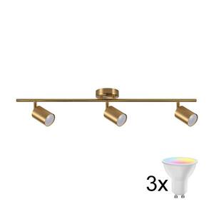 LED RGBW Stmívatelné bodové svítidlo GOLDIE 3xGU10/4, 8W/230V zlatá SA2170+3xAI2382 obraz