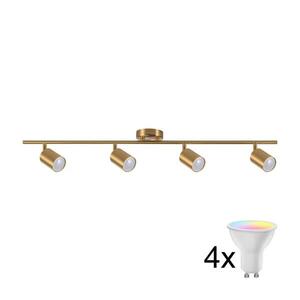 LED RGBW Stmívatelné bodové svítidlo GOLDIE 4xGU10/4, 8W/230V zlatá SA2171+4xAI2382 obraz
