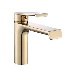 REA-B9969 - Umyvadlová baterie HASS 15 cm broušená zlatá REA-B9969 obraz