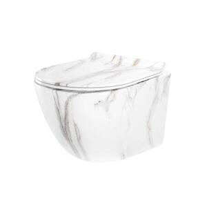 REA-C6390 - Závěsné WC s prkénkem CARTER TORNADO RIMLESS keramika/imitace kamene REA-C6390 obraz