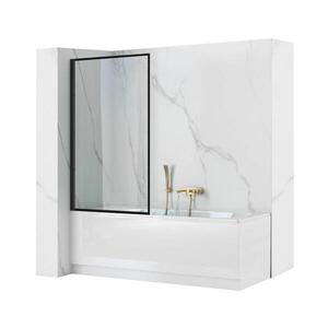 REA-K7632 - Pohyblivá vanová zástěna LAGOS 140x70 cm černá/čirá REA-K7632 obraz