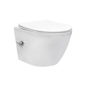 REA-C9701 - Závěsné WC s bidetovou sprškou a prkénkem CARLO LUX keramika/bílá REA-C9701 obraz