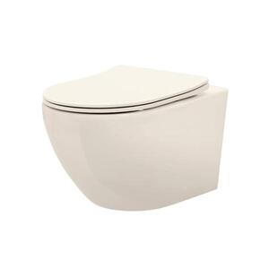 REA-C5500 - Závěsné WC s prkénkem CARLO MINI TORNADO RIMLESS keramika/krémová REA-C5500 obraz