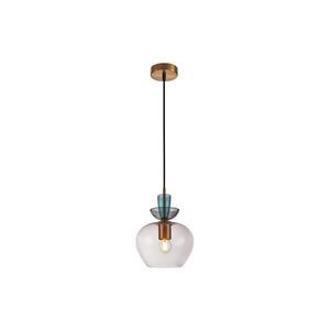 PND-31882-1-GD-PK - Lustr na lanku FANDA 1xE27/40W/230V zlatá/kouř šedá PND-31882-1-GD-PK obraz