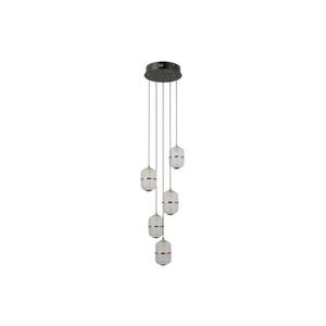 PND-34375-5-BK - LED Lustr na lanku ALANI 5xLED/5, 6W/230V 3000K černá PND-34375-5-BK obraz