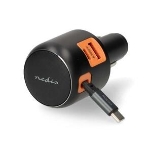 CCH1C1A60WBK - Nabíječka do auta se zatah. kab. PD 30W 2xUSB-C + 1xUSB-A CCH1C1A60WBK obraz