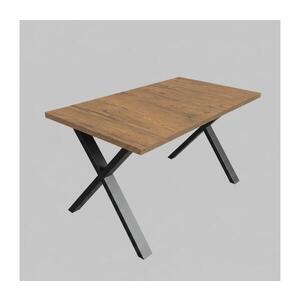 Femix Rozkládací jídelní stůl DOMO 150/190x80 cm dub lefkas/černá 8590828054603 obraz