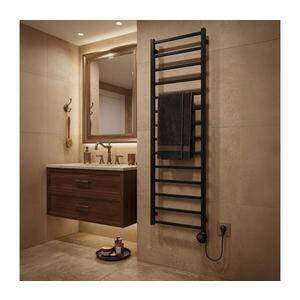 Vertaduro - Koupelnový radiátor s termostatem ZOE 400W 186x50 cm černá DFRE18600500MKF3-8403 obraz