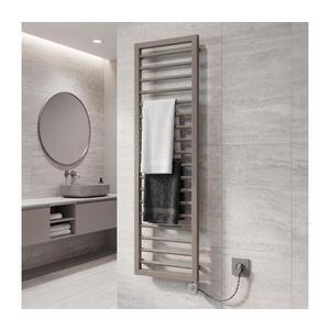 Vertaduro - Koupelnový radiátor s termostatem ADEL 600W 172x50 cm taupe DHEL17260500MKK8-8406 obraz