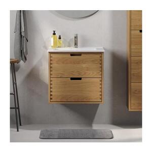 BATH DELUXE Koupelnová skříňka s umyvadlem GRIBSKOV 60 cm béžová/dub/bílá BT0199+BT0220 obraz