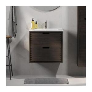 BATH DELUXE Koupelnová skříňka s umyvadlem GRIBSKOV 60 cm hnědá/dub/bílá BT0198+BT0220 obraz