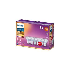 SADA 6x LED Stmívatelná žárovka Philips Warm Glow GU10/3, 8W/230V 2200-2700K 8718696721674 obraz