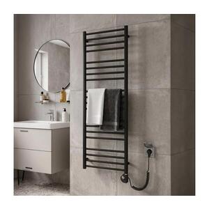 Vertaduro - Koupelnový radiátor s termostatem SIMONE 600W 144x50 cm černá DRON14400500MKF3-8408 obraz