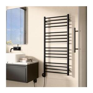 Vertaduro - Koupelnový radiátor s termostatem SIMONE 400W 114x50 cm černá DRON11400500MKF3-8408 obraz