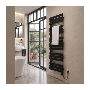 Vertaduro - Koupelnový radiátor s termostatem ZIVA 800W 177x50 cm černá DTHE17700500MKF3-8409 obraz