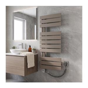Vertaduro - Koupelnový radiátor s termostatem ZIVA 500W 109x50 cm taupe DTHE10900500MKK8-8409 obraz
