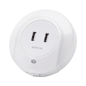 B.V. - LED Noční svítidlo do zásuvky s USB LED/0, 4W/230V B10308BB4 obraz