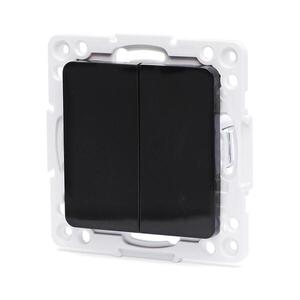 B.V. - Dvojitý vypínač bez rámečku č. 5 černá B20101QQV obraz