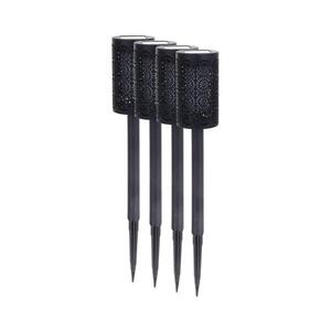 SADA 4x LED Solární lampa DECOR LED/1, 2V 150 mAh 3000K 39 cm IP44 černá EKO2502 obraz