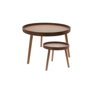 Koopman SADA 2x Konferenční stolek VERDE pr. 60/38 cm ořech KR8200310 obraz